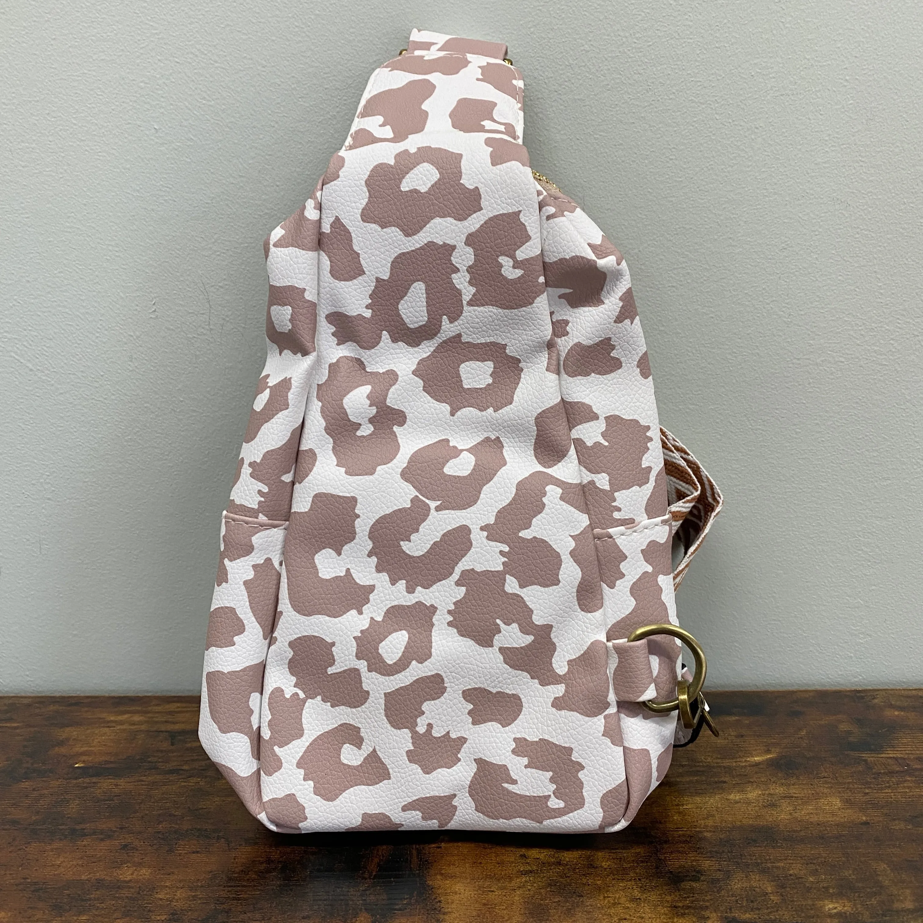 *NEW Sling Crossbody - White Taupe Leopard