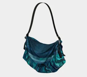 Ocean Sediment Flame Swirl Hobo Scarf Bag