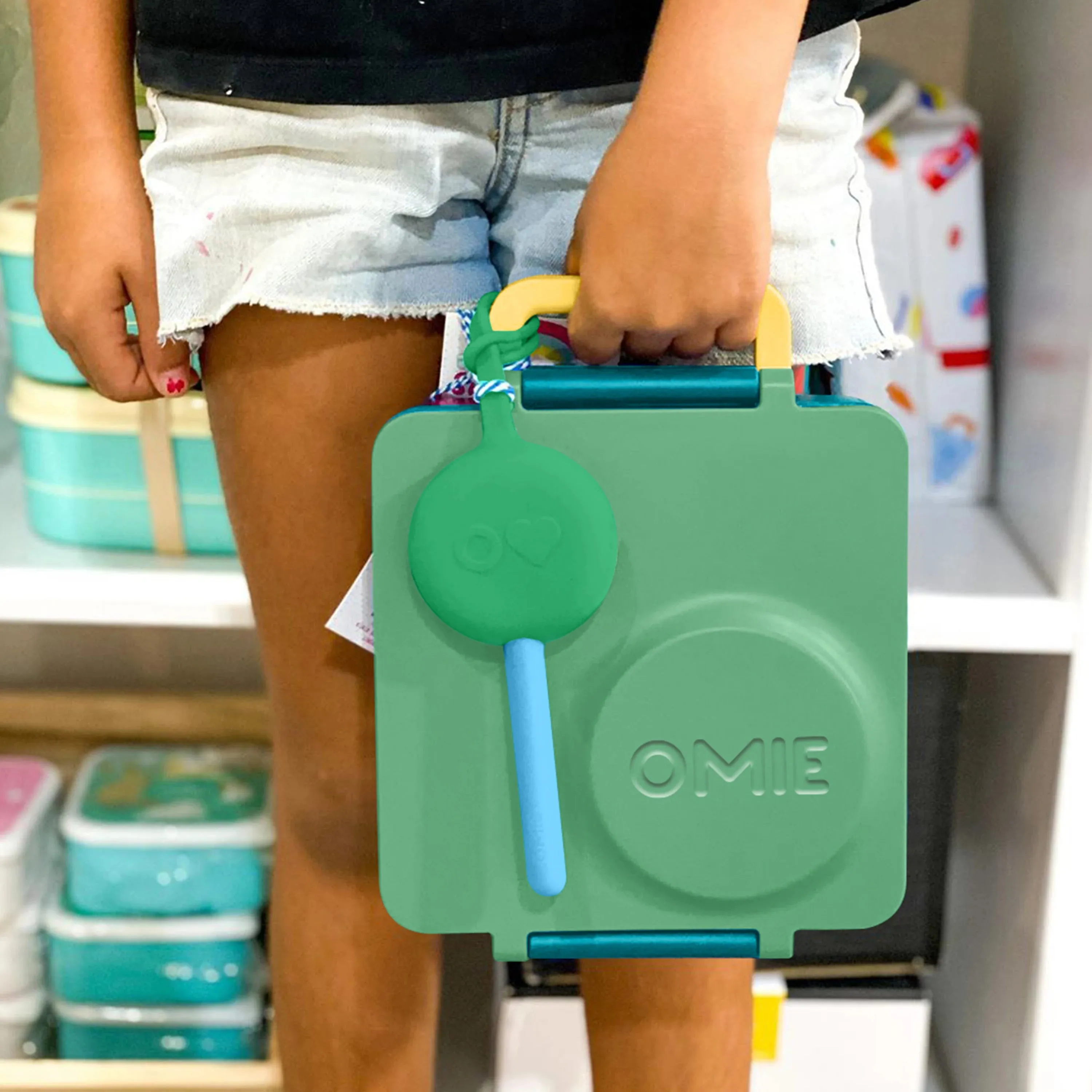 OmieBox Cutlery Pod Set -  MINT GREEN