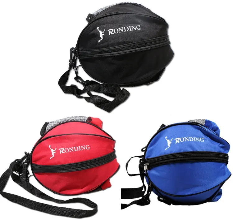 One-shoulder Two-way Opening Zipper Basketball Volleyball Football Bag Sports Ball Bag(Red)