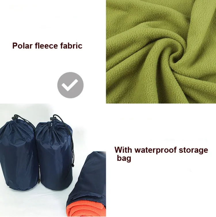 Outdoor Fleece Sleeping Bag Camping Trip Air Conditioner Dirty Sleeping Bag Separated By Knee Blanket During Lunch Break Thickened (Rose Red)