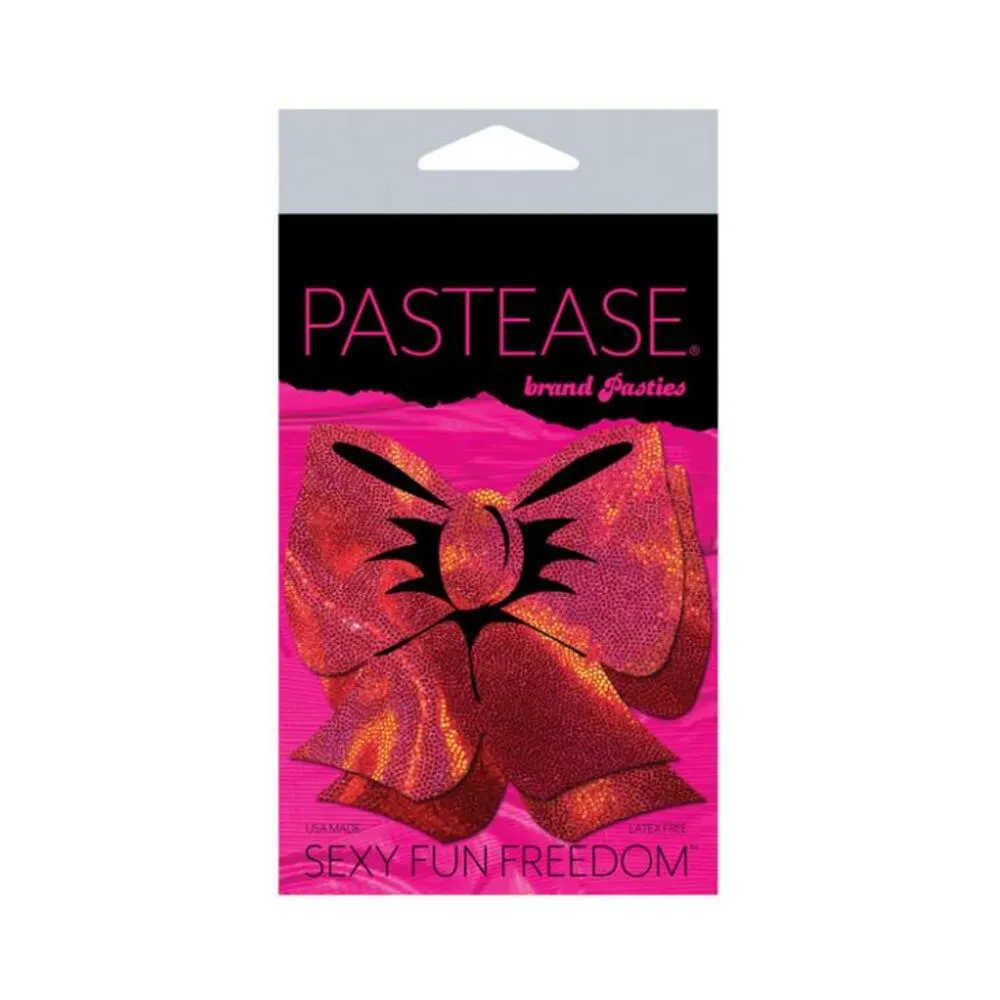 Pastease Hologram Bows Red Pasties