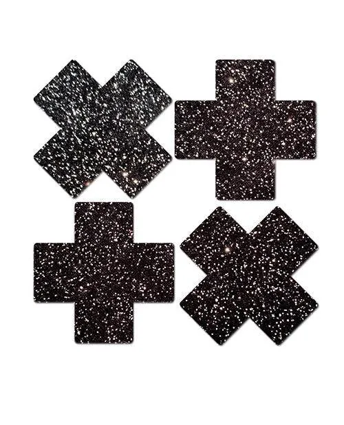 Pastease Premium Petites Sparkle Plus X - Black O/s Pack Of 2 Pair