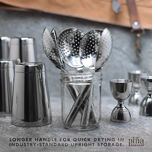 Piña Barware Stainless Steel Commercial Julep Cocktail Bar Strainer