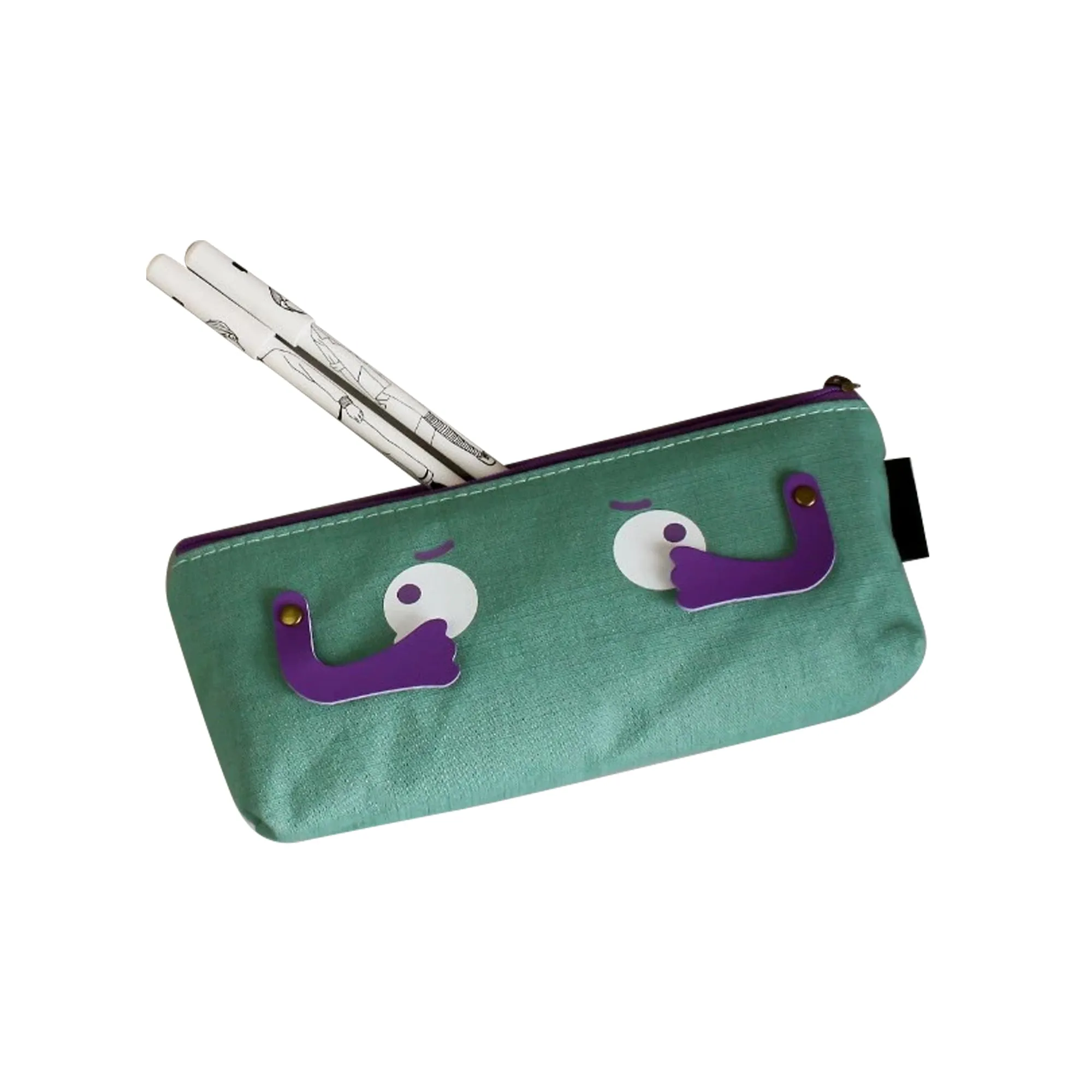 Playful Character Faces Pencil Cases - Assorted Designs