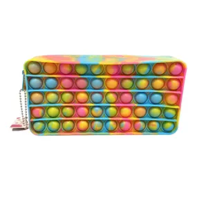 Pop It Pencil Case - Neon Rainbow Tie Dye