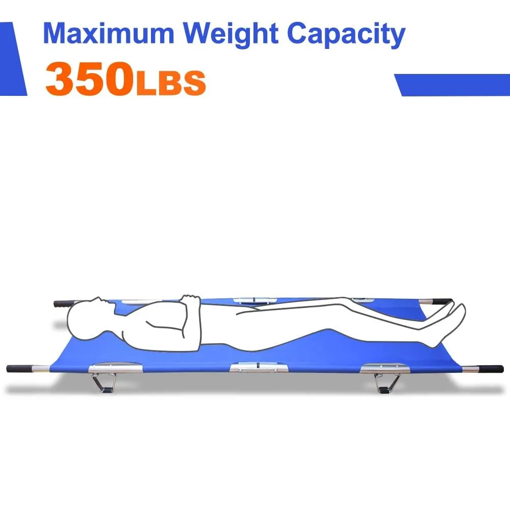 Portable Foldable Stretcher: Flexible Medical Transport Solution with Heavy-Duty Handles and Carrying Case - Ideal for Emergencies