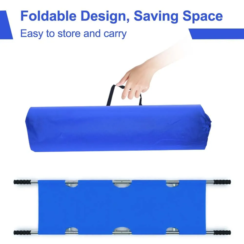 Portable Foldable Stretcher: Flexible Medical Transport Solution with Heavy-Duty Handles and Carrying Case - Ideal for Emergencies