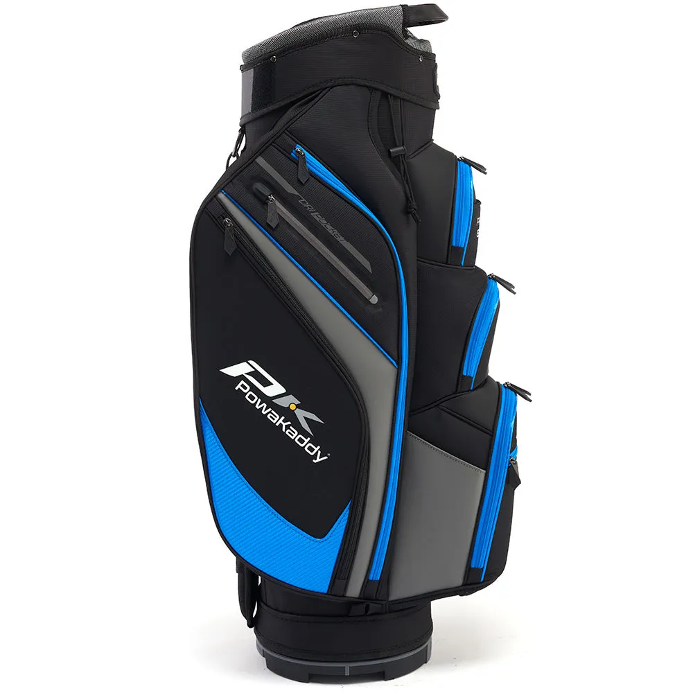 PowaKaddy Premium Edition Cart Bag - Black/Gun Metal/Blue