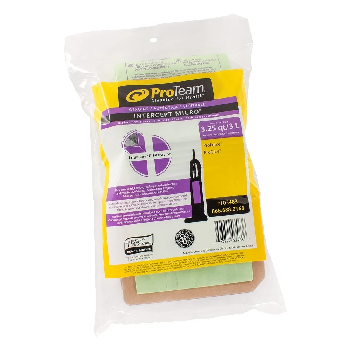 ProTeam® ProForce® Dual Motor Vacuum Cleaner Bags - Packs of 10