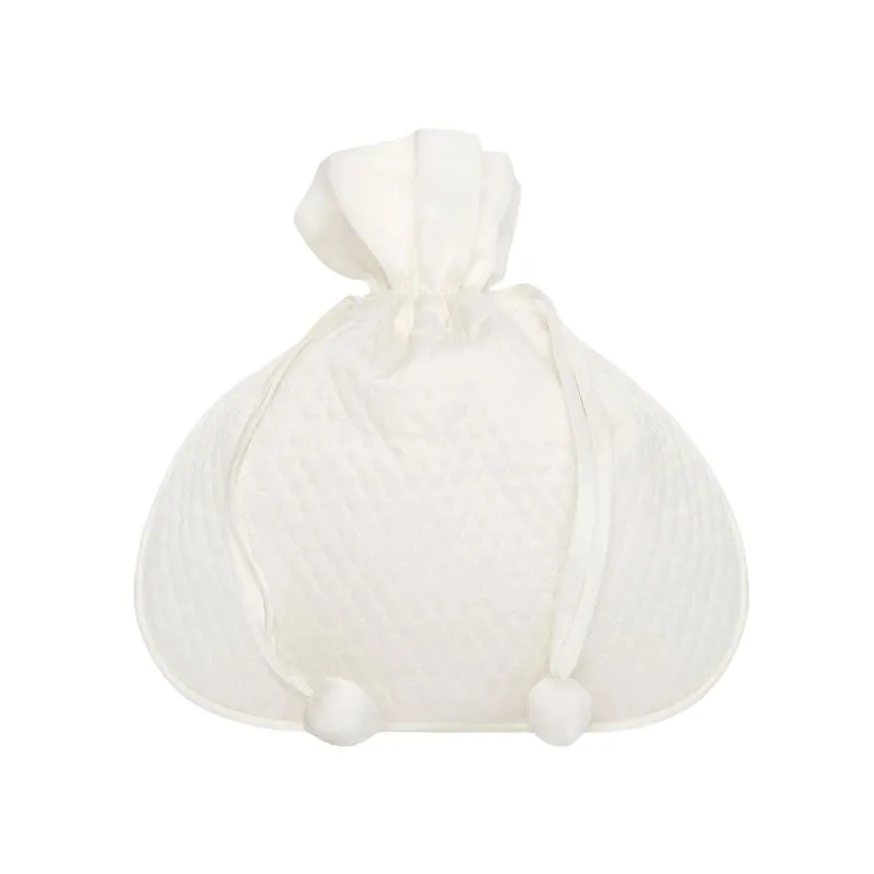 Quilted Jewelry Pouch in White