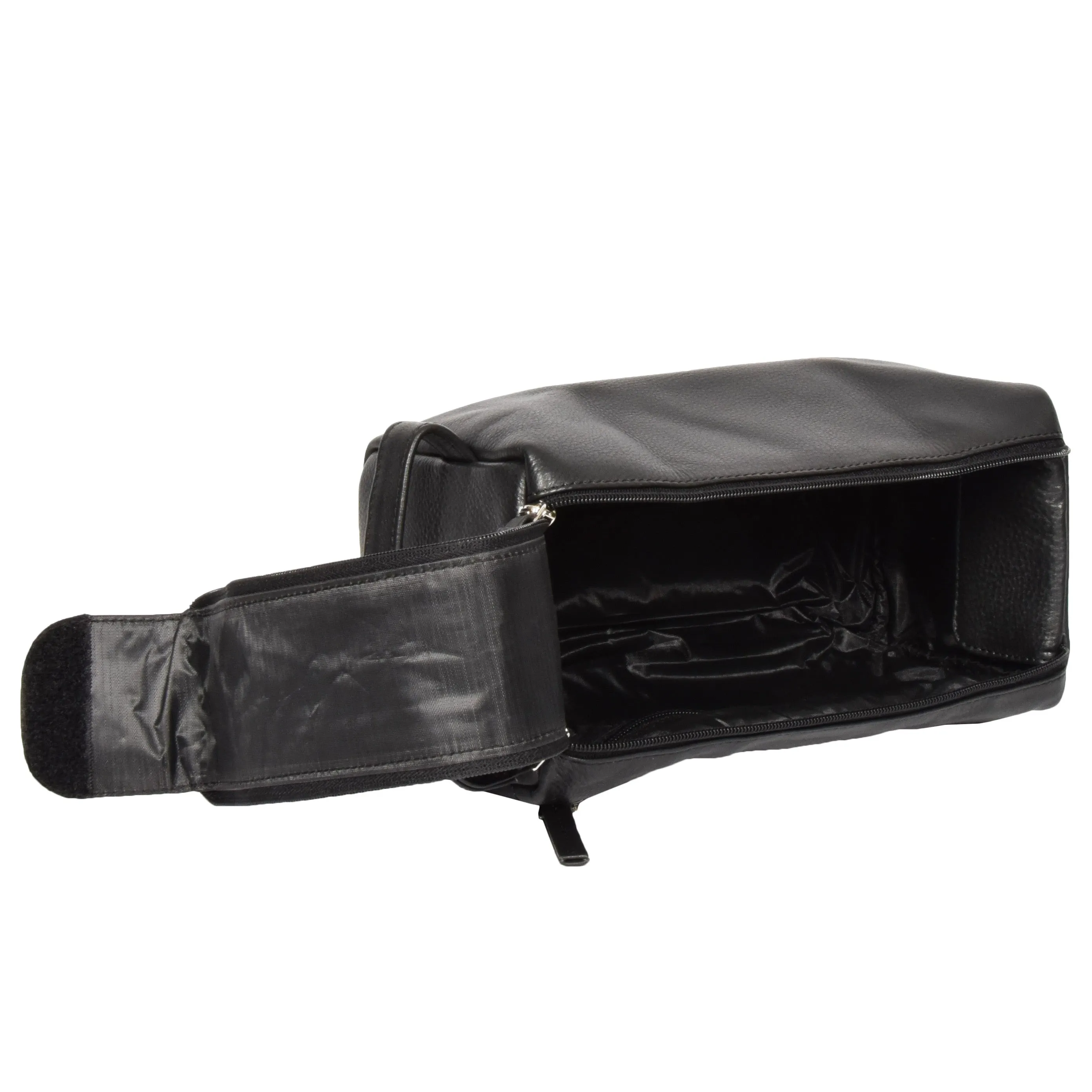 Real Leather Toiletries Bag 997 Black