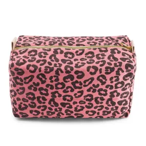 Rose in April Vic Toiletry Bag Leopard Strawberry