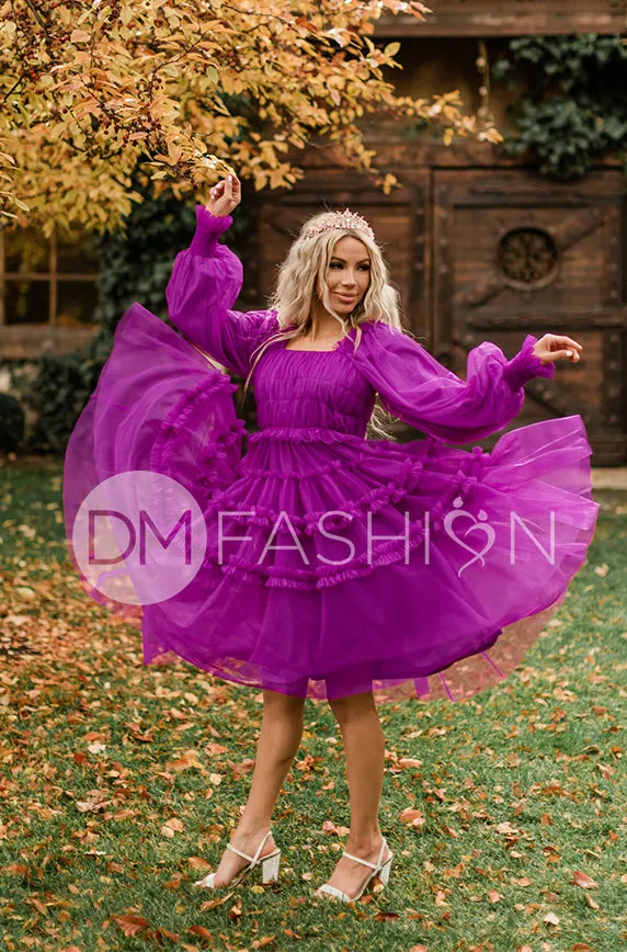 Sasha Purple Potion Dress - DM Exclusive - Maternity Friendly