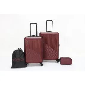 Skyline Hardside 4pc Luggage Set - Pomegranate