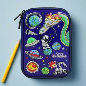 Smily Kiddos Single Compartment pencil case v2 Space Theme Blue