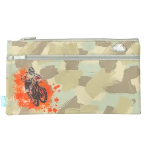 Spencil Twin Zip Pencil Case - Camo Biker