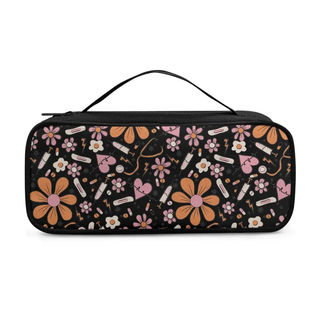 Stethoscope Black Sunflower Storage Bag