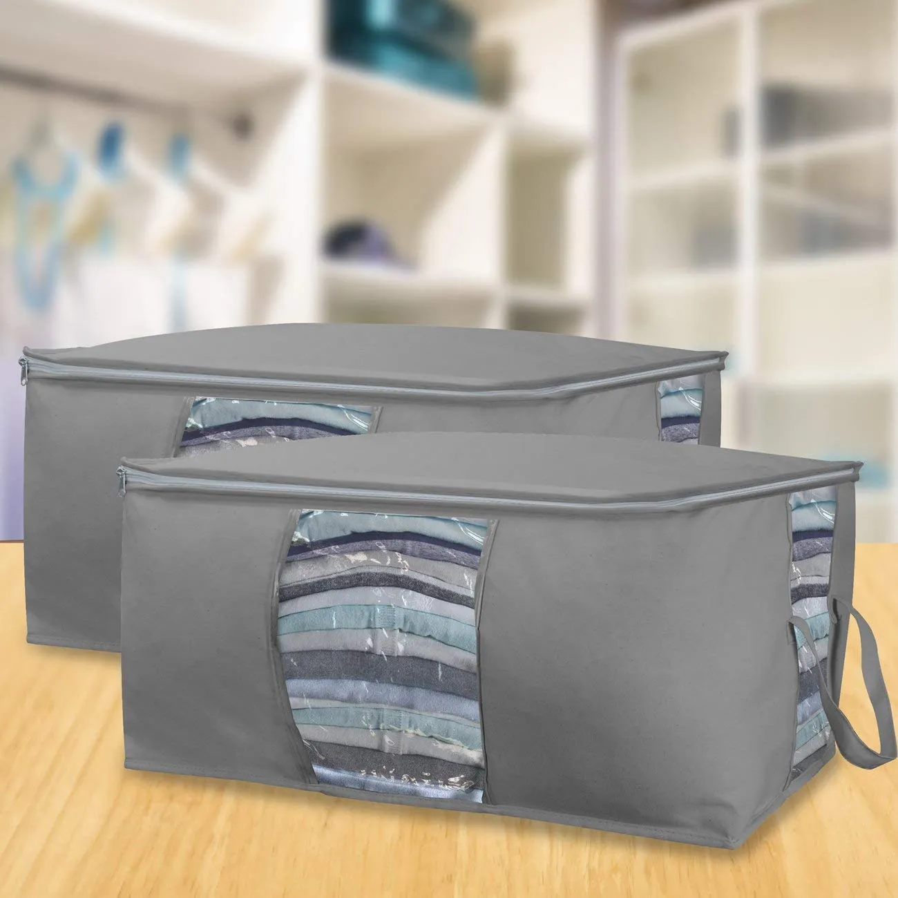 Storage Bag Organizers With Window (2 Pack)