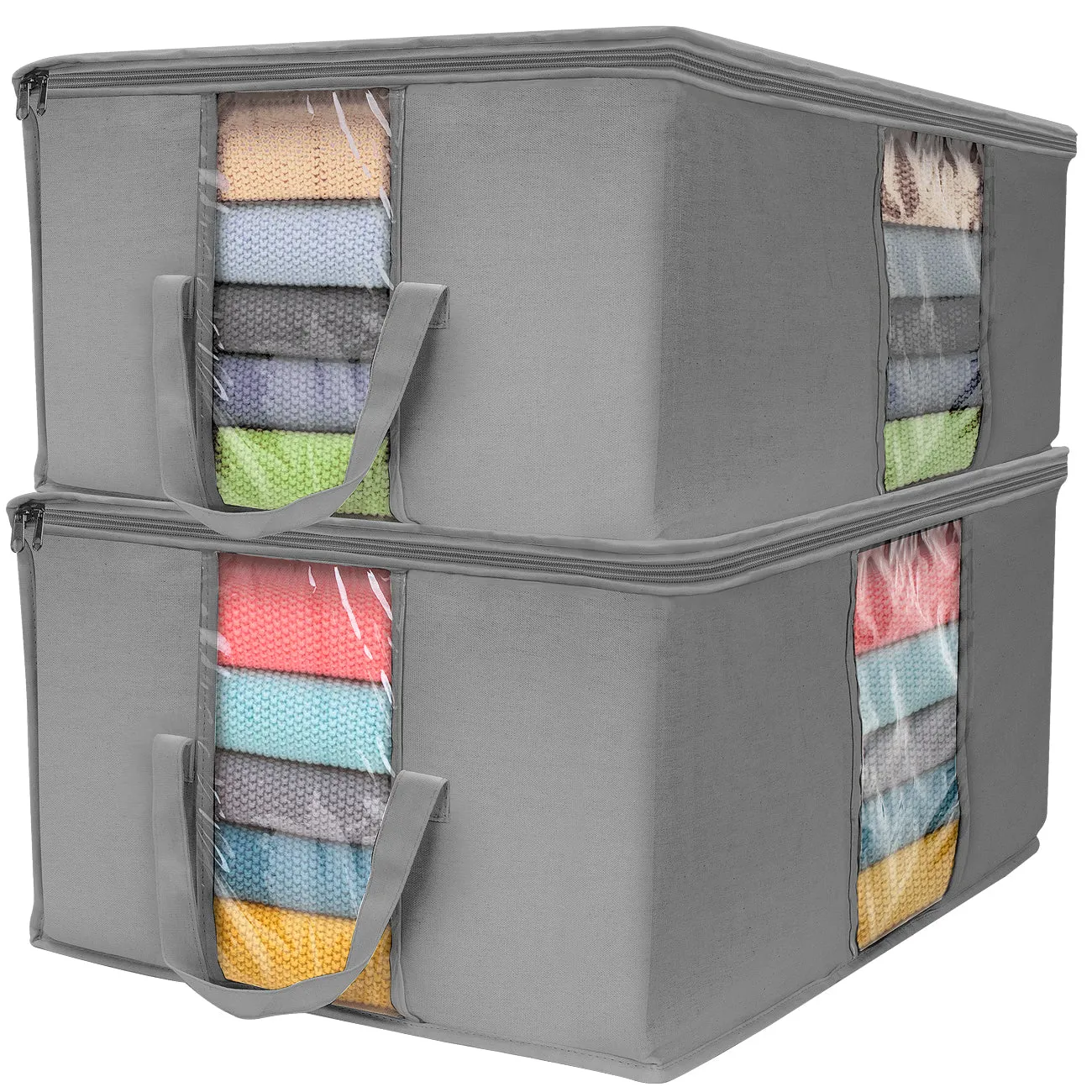 Storage Bag Organizers With Window (2 Pack)