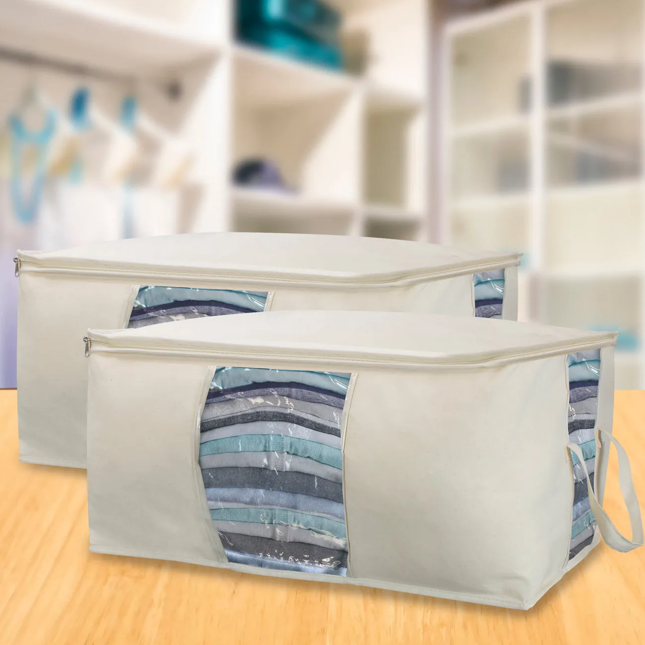 Storage Bag Organizers With Window (2 Pack)