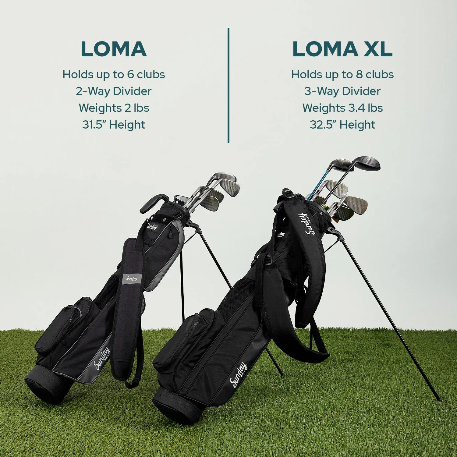 Sunday Golf LOMA XL BAG | Heather Gray