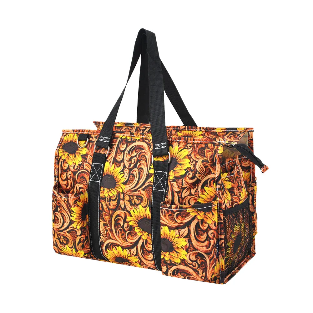 Sunlit Flourish NGIL Zippered Caddy Organizer Tote Bag