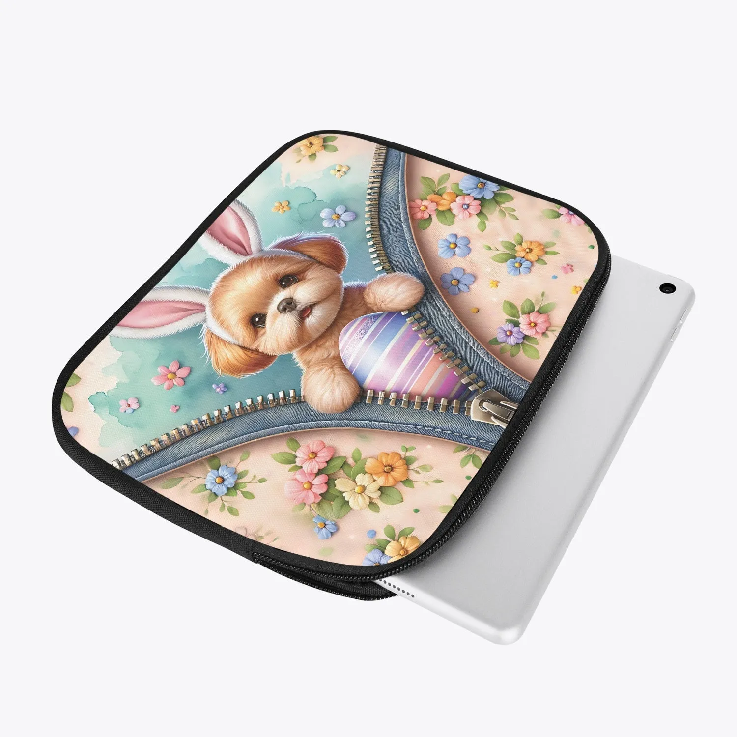 Tablet Sleeve - Easter - Dog with Bunny Ears