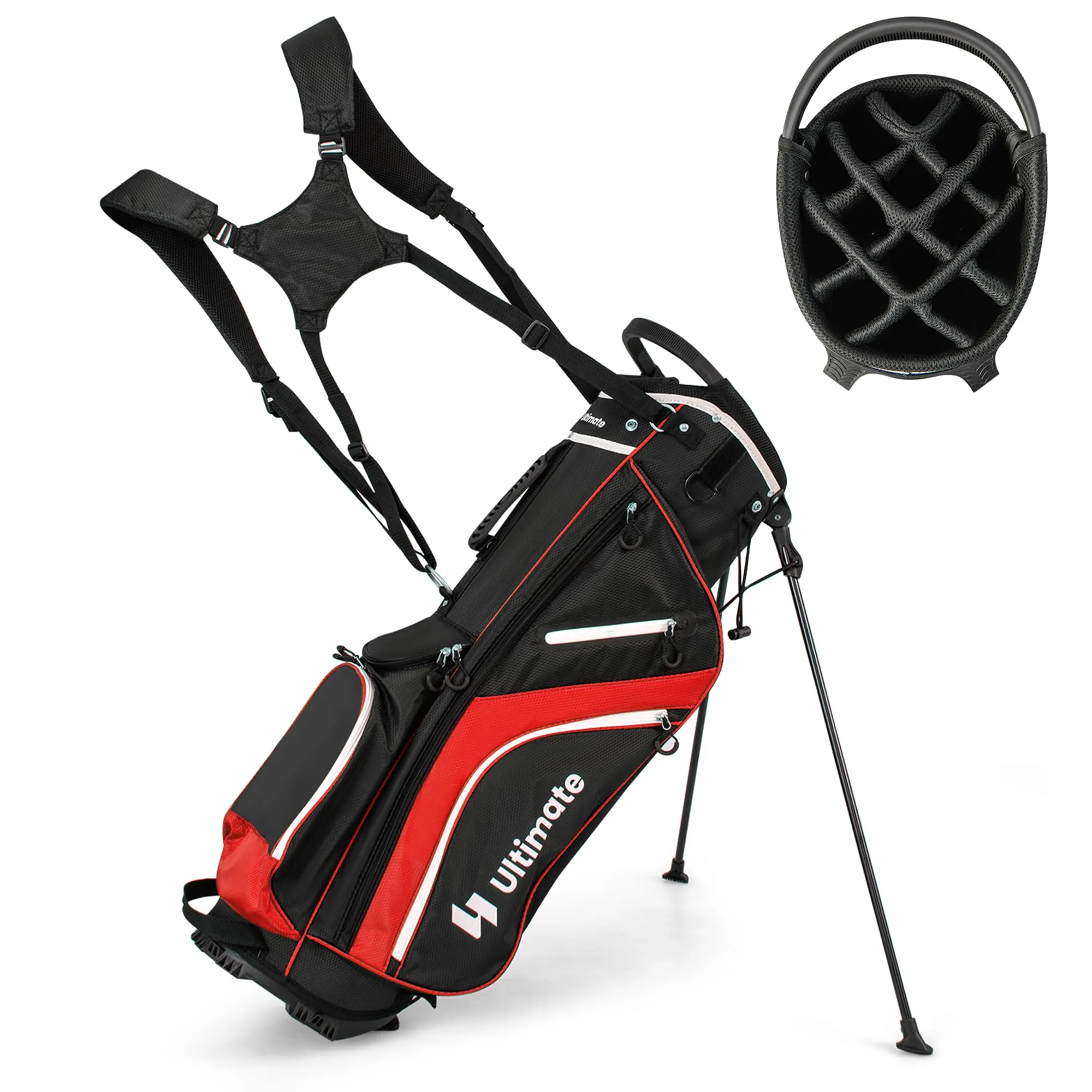 Tangkula Golf Stand Bag with 14 Way Top Dividers