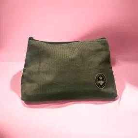 THE PANDA KHAKI CORDUROY Large Toiletry   Makeup Bag