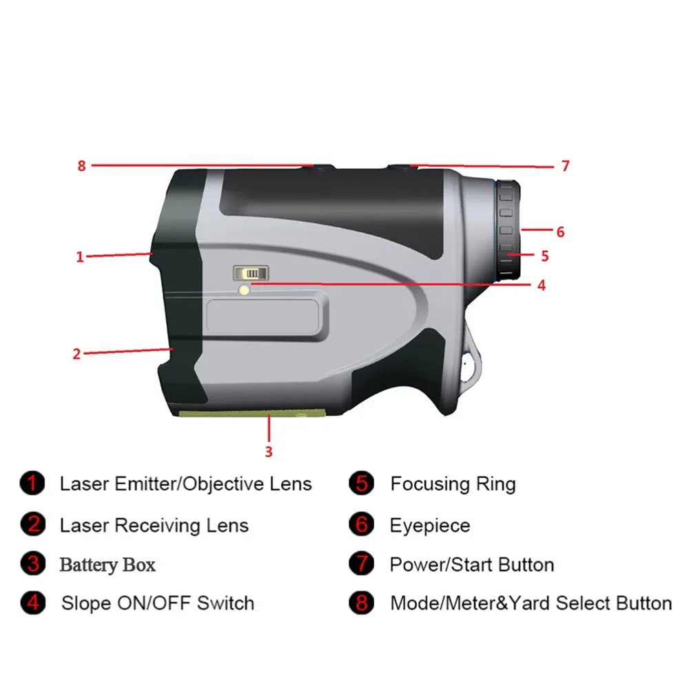 TheLAShop Laser Golf Rangefinder with Slope 6X 1000 Yards