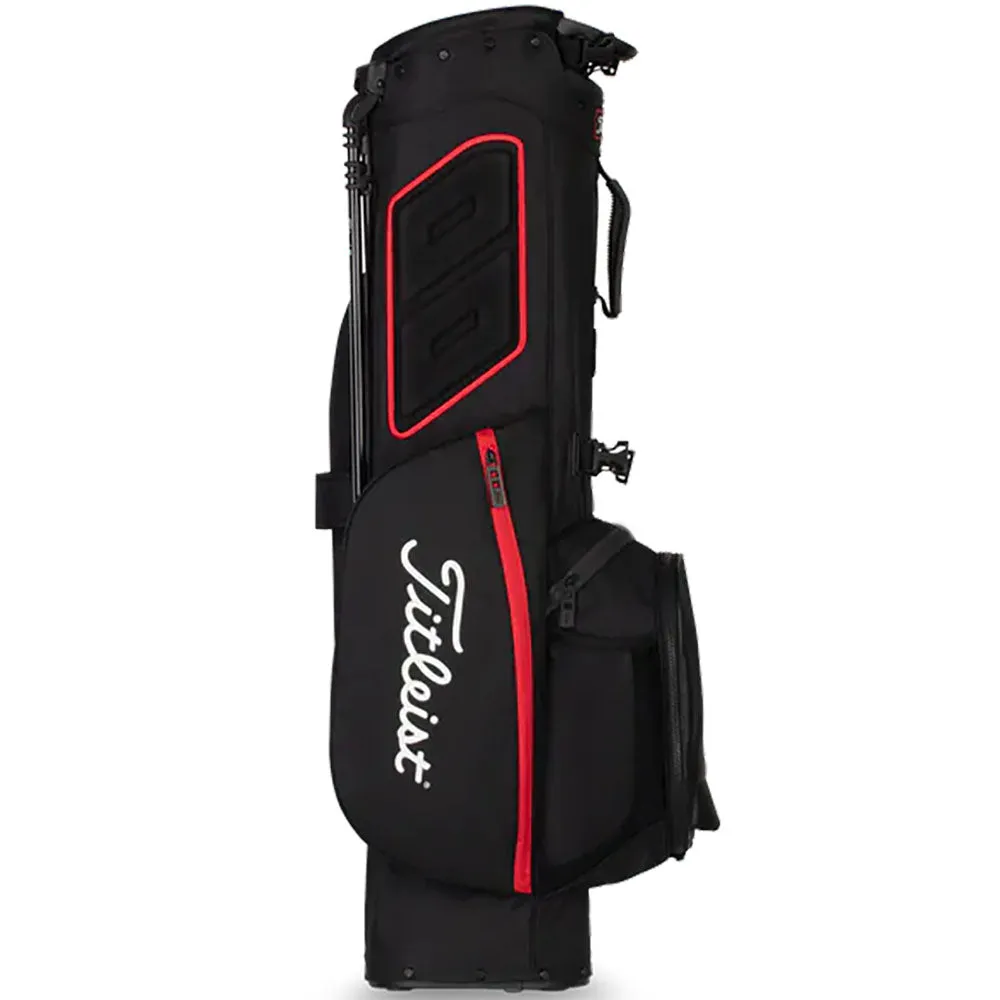 Titleist Players 4 Stand Bag - Black/Black/Red