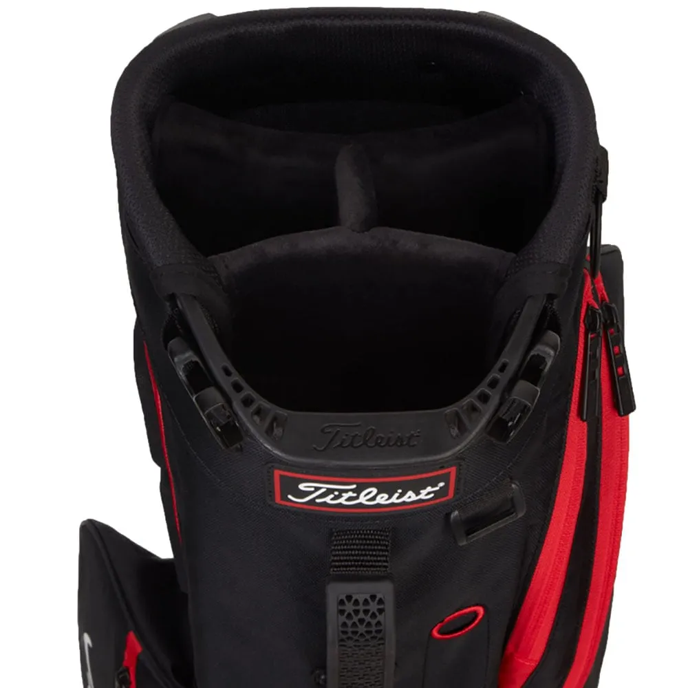 Titleist Players 4 Stand Bag - Black/Black/Red