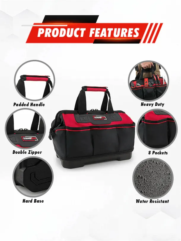 ToughHub 14 Inch Hard Base Tool Bag - THITB31014RHB