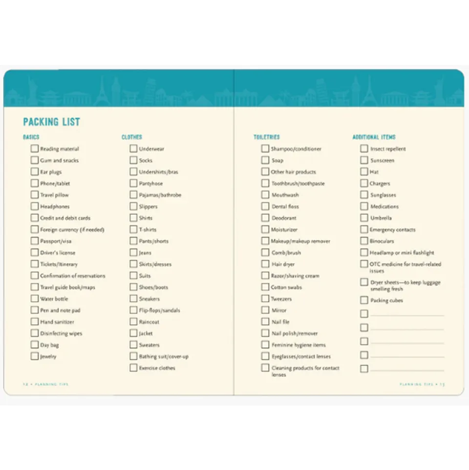 Travel Checklist Journal