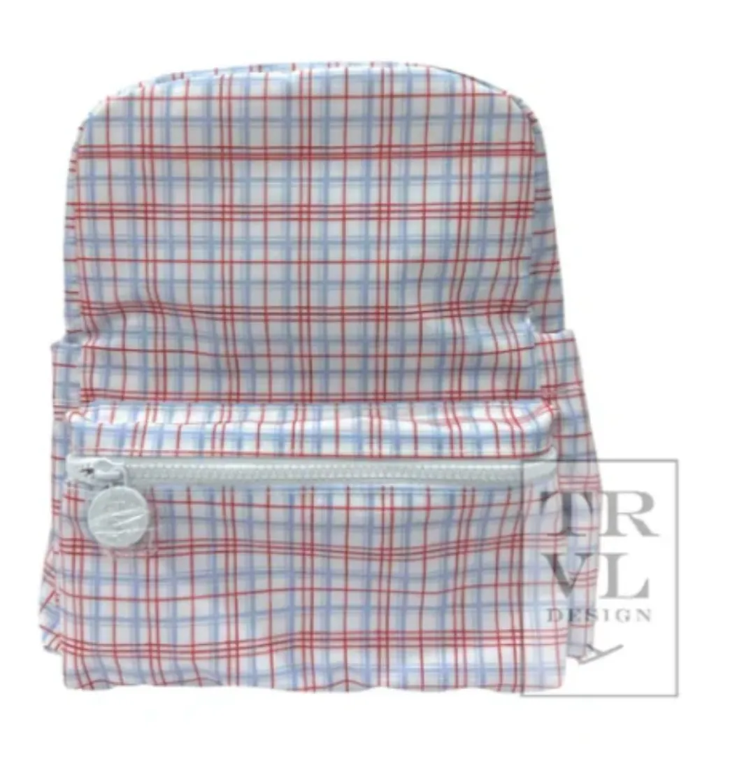 TRVL: BACKPACKER- Classic Plaid Red