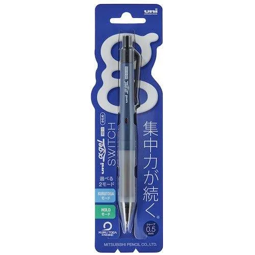 UNI M51009GG  Alpha gel Kuru toga 0.5mm bubble case mechanical pencil automatic pen black blue