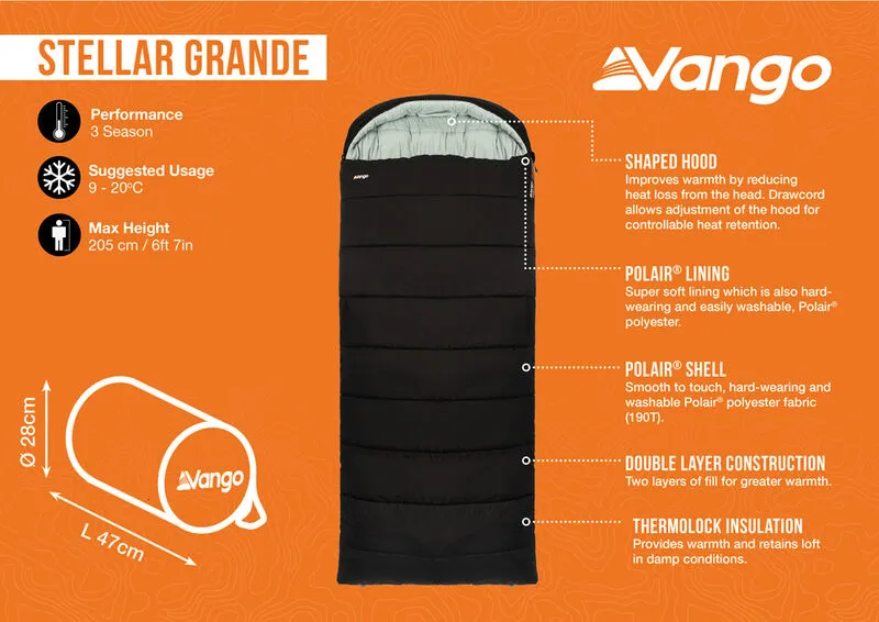 Vango Stellar Grande Sleeping Bag Harissa