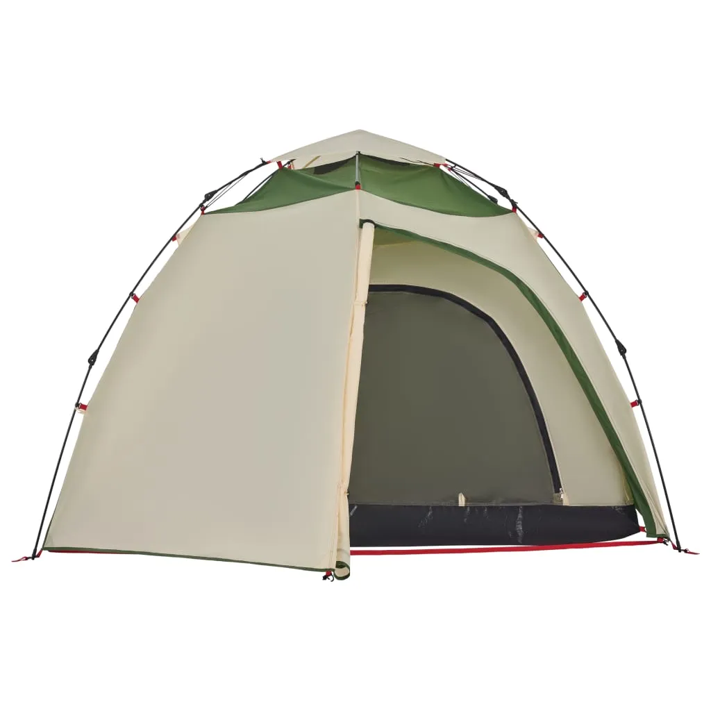 vidaXL Camping Tent Dome 4-Person Green Quick Release