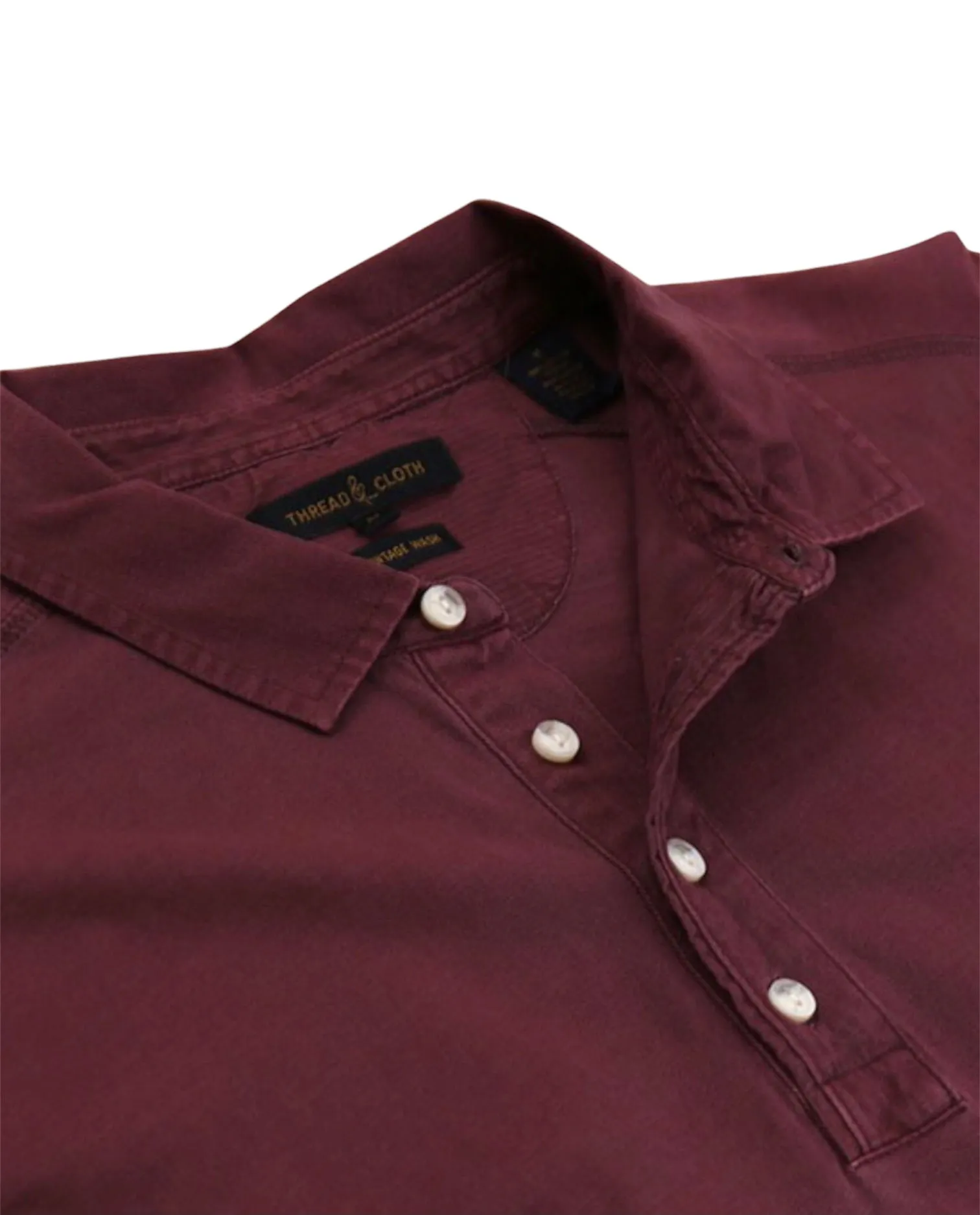 Vintage Polo Long Sleeve- Burgundy