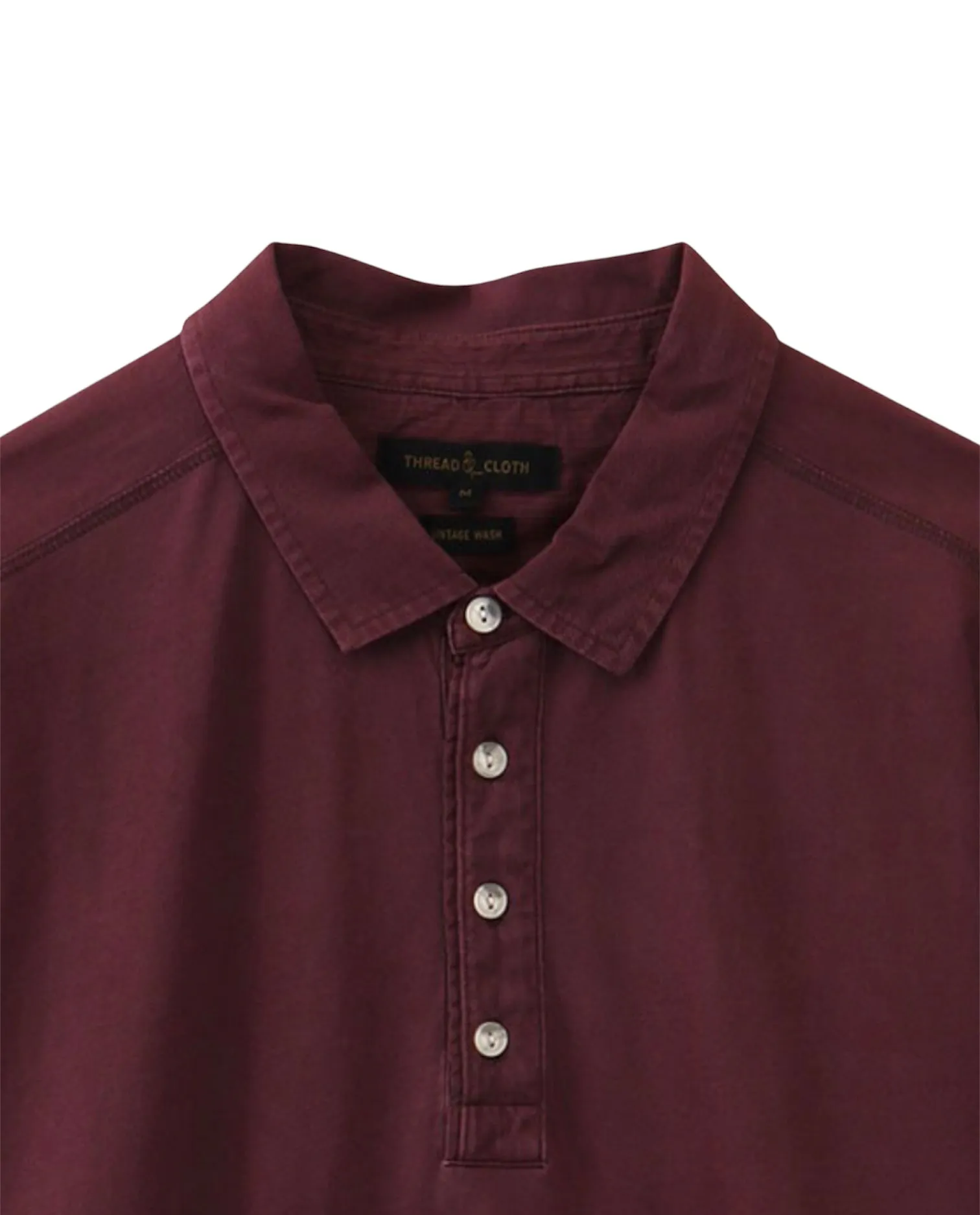 Vintage Polo Long Sleeve- Burgundy