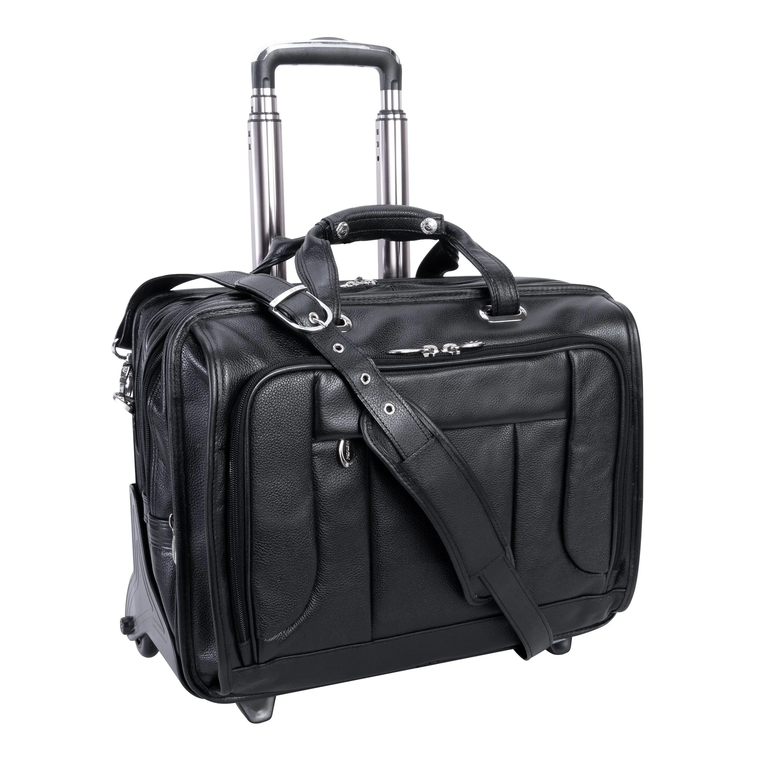 WEST TOWN | 17” Leather Detachable-Wheeled Laptop Case