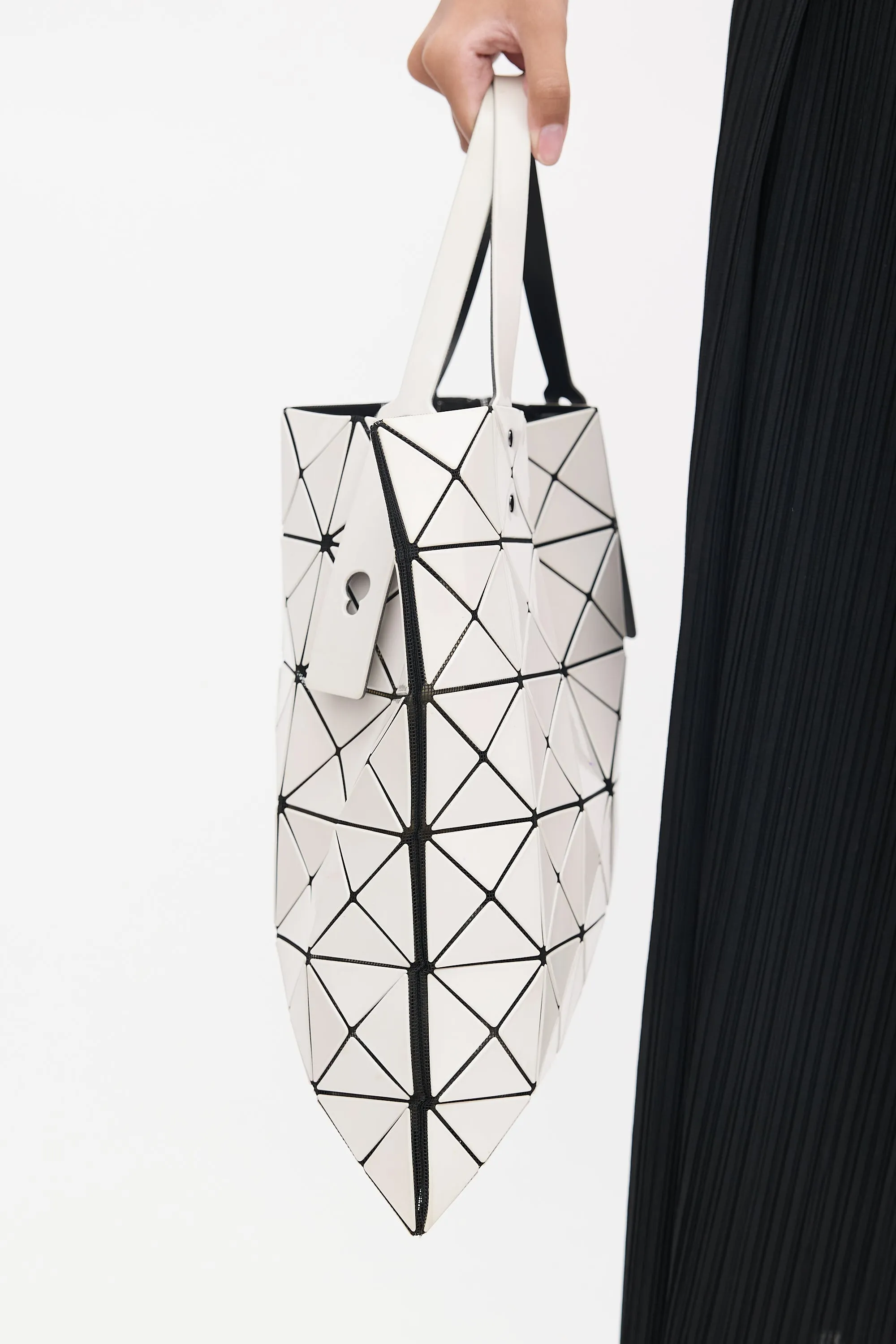 White Lucent Prism Tote