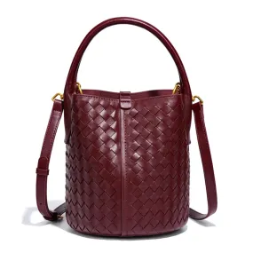 Wine Red Bucket Bag Crossbody (Preorder - Ships 11/27)