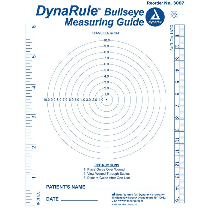 Wound Measuring Guide Bullseye Target 250/Bag