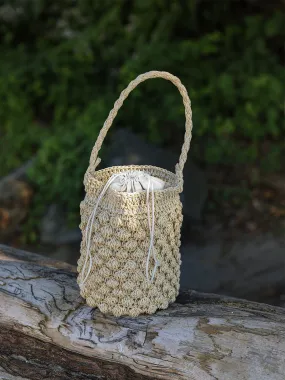 Woven Straw Bucket Bag