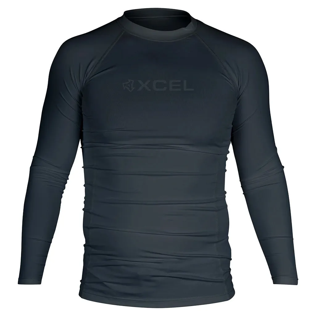 Xcel Mens Premium Stretch L/S UV Rashguard - Black